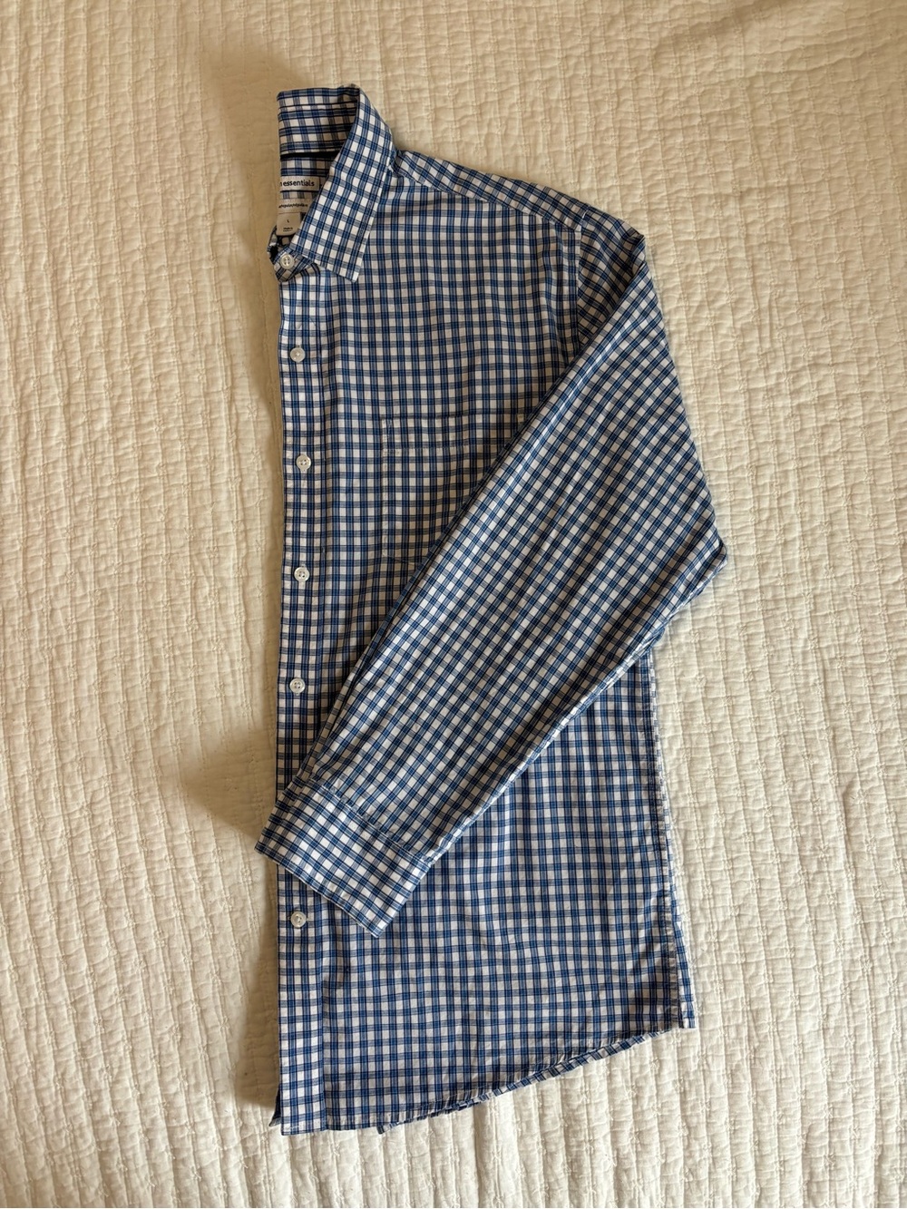 Amazon Essentials Blue Gingham Button-Down Shirt